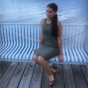 BCBGMaxAzria Olive Midi Dress